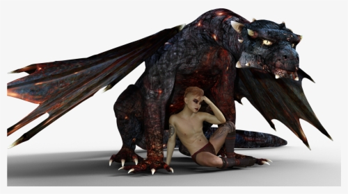 Dragon, Fire, Boy, Tattoo, Mythical Creatures - Naha Zena Na Draka Tetovani, HD Png Download, Free Download