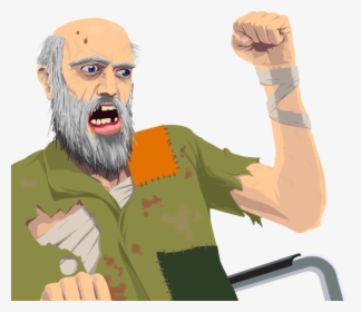 Happy Wheels Irresponsible Da - Old Man From Happy Wheels, HD Png Download, Free Download