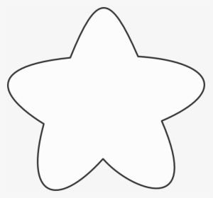 White Star Outline Clip Art At Clker - Rounded Edges Star Transparent, HD Png Download, Free Download