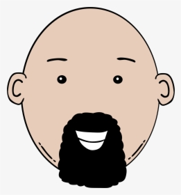 Man Face Cartoon Clip Art - Bald Head Clipart Black And White, HD Png Download, Free Download