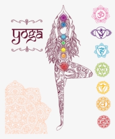 Mandala Yoga Chakra Illustration Long Balanced Transprent - Chakra Hair, HD Png Download, Free Download
