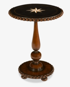 Eight Pointed Star Black Stone Round Top Mahogany Base - Antique, HD Png Download, Free Download