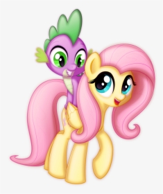 Fluttershy Rainbow Dash Applejack Pink Mammal Cartoon - Rainbow Dash And Spike, HD Png Download, Free Download