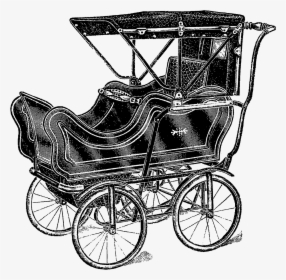 1913 Illustration Baby Carriage Image Transfer - Vintage Carriage Png, Transparent Png, Free Download