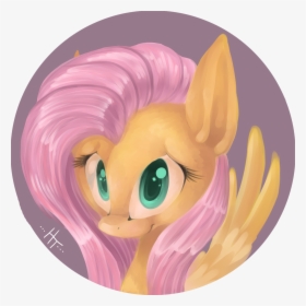 Fluttershy Button - Cartoon, HD Png Download, Free Download