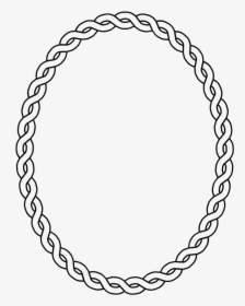 Drawing Oval Rope - Rope Border, HD Png Download, Free Download