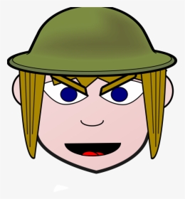 Army Girl Clipart - Soldier Clipart Head, HD Png Download, Free Download