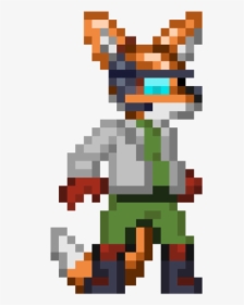 Starbound Custom Character Fox Mccloud By Gabeexists-da7z4mo - Starbound Fox Character, HD Png Download, Free Download