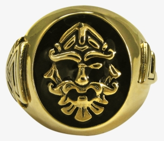 Bronze Odin Valknut Signet Ring - Skull, HD Png Download, Free Download