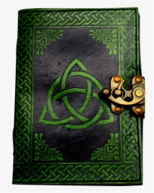 Black And Green Leather Triquetra Journal - Motif, HD Png Download, Free Download