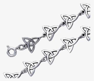 Silver Triquetra Knot Bracelet - Line Art, HD Png Download, Free Download