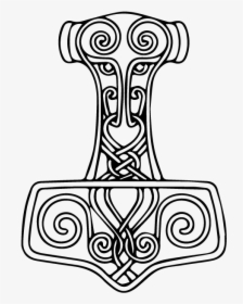 Thor Vector Viking Hammer - Thors Hammer Drawing Png, Transparent Png, Free Download