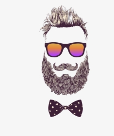 Bearded Photography Illustration Royalty-free Hipster - Bearded Man Face Hipster, HD Png Download, Free Download