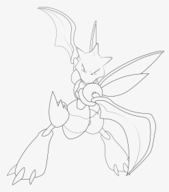 Scyther Line-art By Alcadeas1 - Scyther Lineart, HD Png Download, Free Download