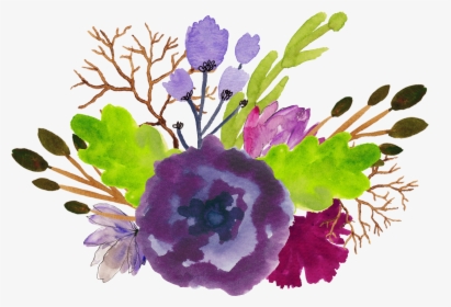 Purple Watercolor Splash Png , Png Download - African Daisy, Transparent Png, Free Download