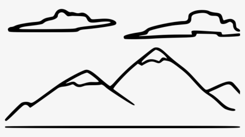 Mountain - Mountain Black And White Drawing, HD Png Download, Free Download