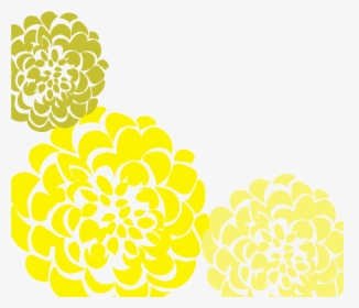 Chrysanthemum Wedding Invitation Yellow And Gray Printable - Yellow Chrysanthemum Flower Art, HD Png Download, Free Download