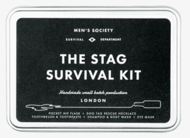 Stag Survival Kit Design By Men"s Society - Label, HD Png Download, Free Download