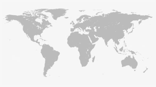 World Map - World Map Gray Color, HD Png Download, Free Download