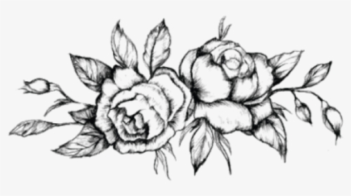 Flower Tattoo Png Transparent Images - Rose Flower Tattoo Drawing, Png Download, Free Download