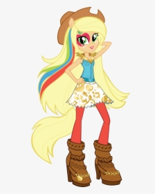 Rainbow Rocks Applejack Vector By Icantunloveyou D7agx8v - Apple Jack My Little Pony Equestria Girls, HD Png Download, Free Download