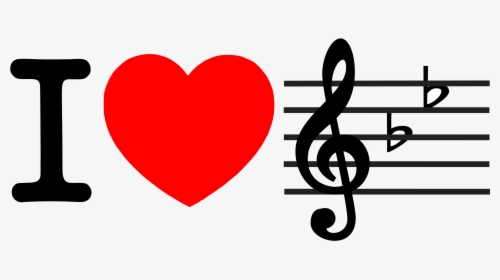 I Love Heart Bflat - Yo Amo La Musica, HD Png Download, Free Download