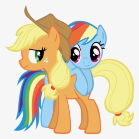 Applejack Rainbow Dash Rarity Pinkie Pie Twilight Sparkle - Apple Jack X Rainbow Dash, HD Png Download, Free Download
