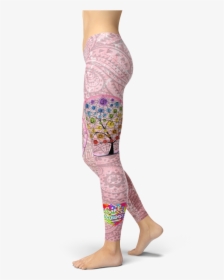 Pink Girl Power Leggings Yoga Gym Fitness Wear Sports - Tights, HD Png Download, Free Download