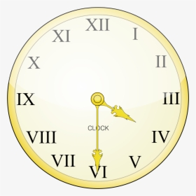Round Clock - Roman Numeral Clock Blank, HD Png Download, Free Download
