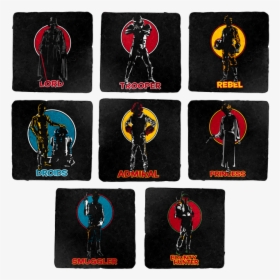 Tracy Wars 8 Coaster Set - Dick Tracy Star Wars, HD Png Download, Free Download