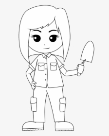 Female Archaeologist 1 - Cartoon, HD Png Download, Free Download