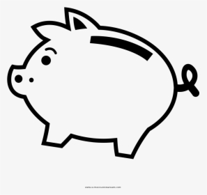 Piggy Bank Coloring Page - Piggy Bank Coloring Pages, HD Png Download, Free Download