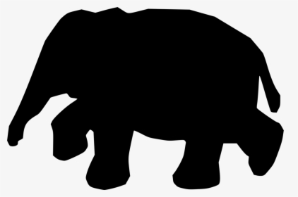 Wildlife,cattle Like Mammal,silhouette - Indian Elephant, HD Png Download, Free Download