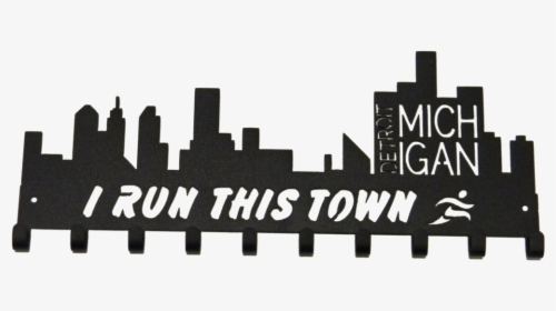 Detroit Michigan I Run This Town Medal Holder - Detroit 313 Decal, HD Png Download, Free Download