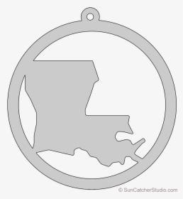 Louisiana Map Circle Free Scroll Saw Pattern Shape - Georgia Map Outline Ornament Scroll Saw Pattern, HD Png Download, Free Download