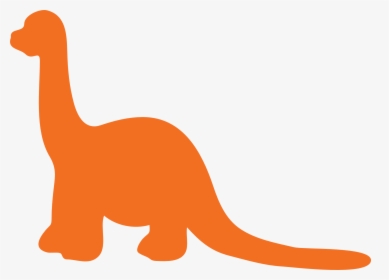 Dinosaur Silhouette Orange, HD Png Download, Free Download