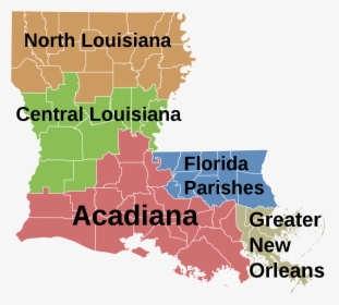 Transparent Louisiana Outline Png - 5 Regions Of Louisiana, Png Download, Free Download