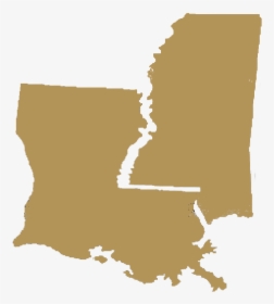 Louisiana Mississippi Region College Tour - Outline Of Mississippi And Louisiana, HD Png Download, Free Download