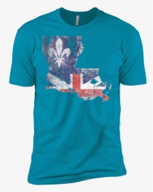 Vintage Baton Rouge Flag Louisiana Outline T Shirt - Active Shirt, HD Png Download, Free Download