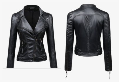 Women Leather Jacket Png Transparent Image - Womens Biker Bomber Jacket, Png Download, Free Download
