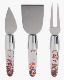 Floating Confetti Cheese Knife Set - Knife, HD Png Download, Free Download