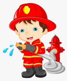 Cartoon,clip Character - Fireman Clipart, HD Png Download, Free Download