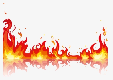 Flame Clip Art Fire - Flames Border, HD Png Download, Free Download