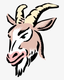 Goats,head,clip - Cartoon Goats, HD Png Download, Free Download