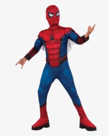Kids Deluxe Spider-man Homecoming Costume - Spiderman Fancy Dress, HD Png Download, Free Download