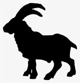 Goat Silhouette Sheep - Png Silhouette Goat, Transparent Png, Free Download