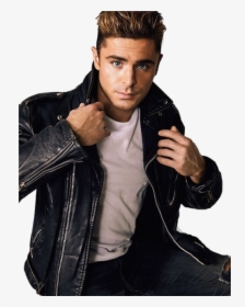Zacefron Zac Cute Fitguy Freetoedit - Zac Efron Baywatch Leather Jacket, HD Png Download, Free Download