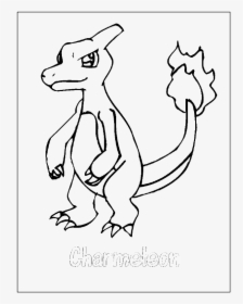 Charmander Coloring Page With Charmeleon Pokemon Also - Charmeleon Coloring Pages, HD Png Download, Free Download