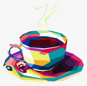 Geometric Coffee Pop Art By Rizkydwi123 - Pop Art Coffee, HD Png Download, Free Download