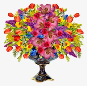 Flower Vase Transparent Background - Flowery Free Birthday Card, HD Png Download, Free Download